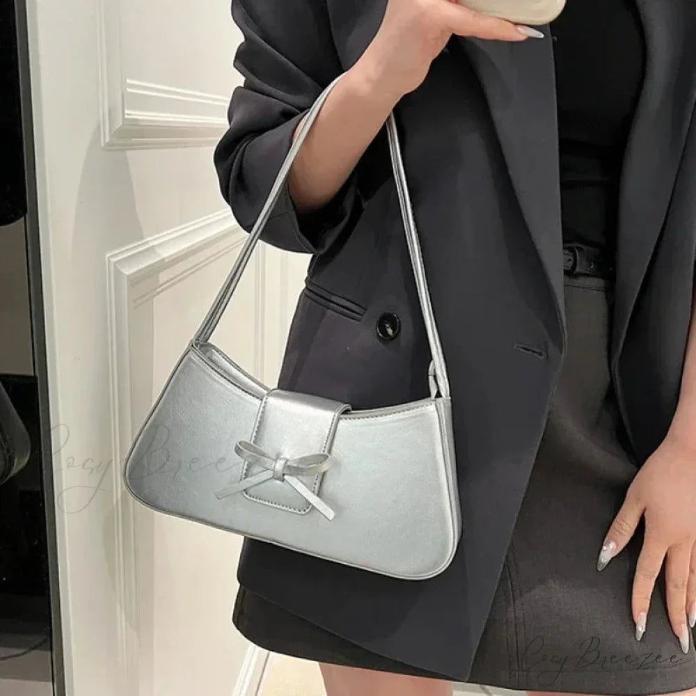 Retro Spring PU Leather Underarm Bag shoulder-250126