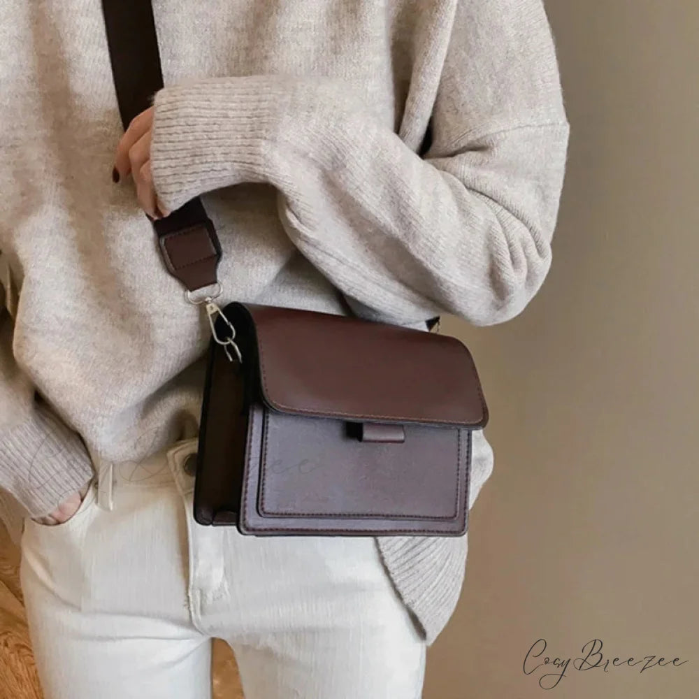 Retro Square Wide Strap Crossbody Bag crossbody-250126