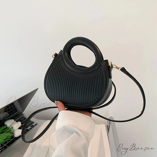 Retro Y2K Leather Mini Phone Coin Crossbody Handbag Black handbag-250126