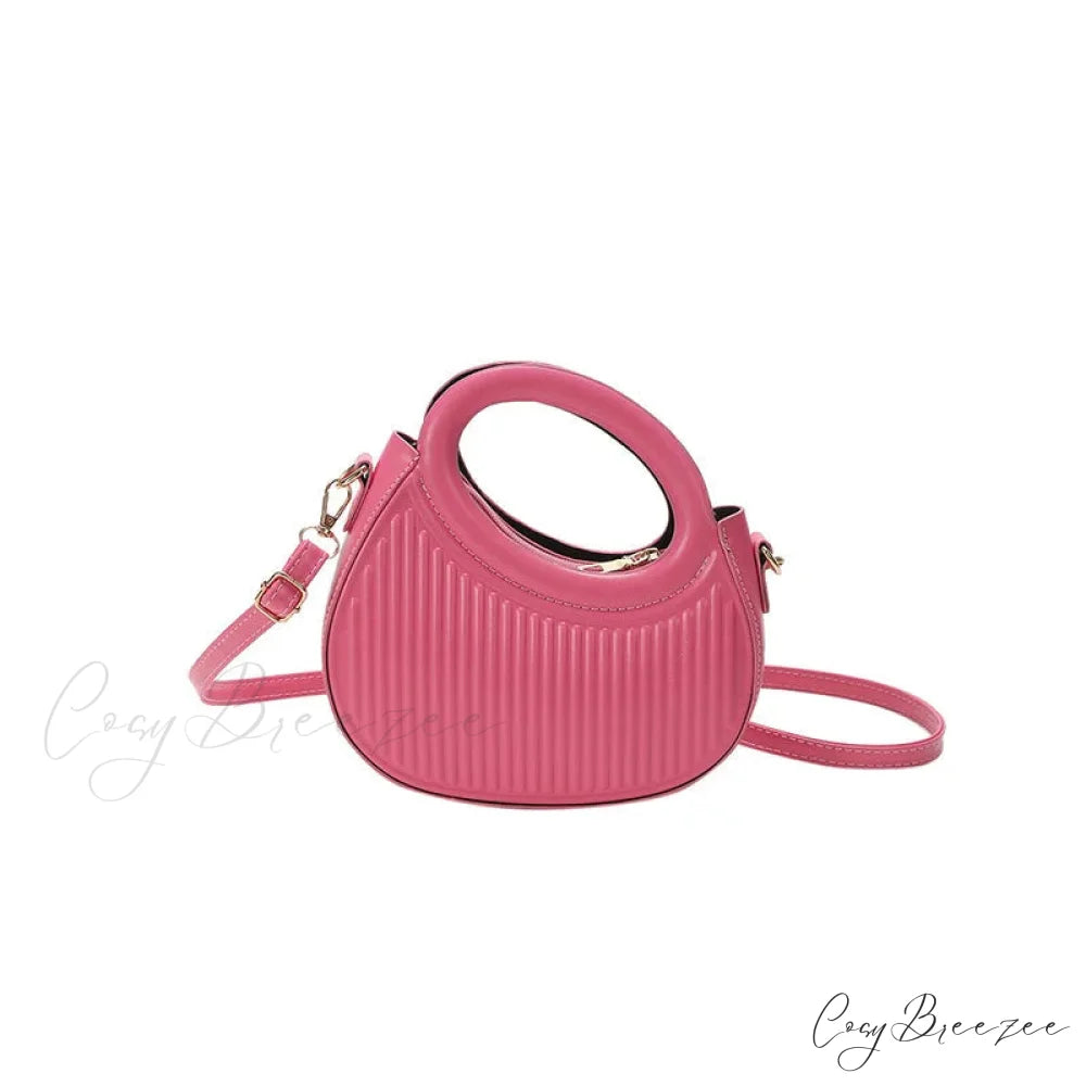 Retro Y2K Leather Mini Phone Coin Crossbody Handbag Rose red handbag-250126