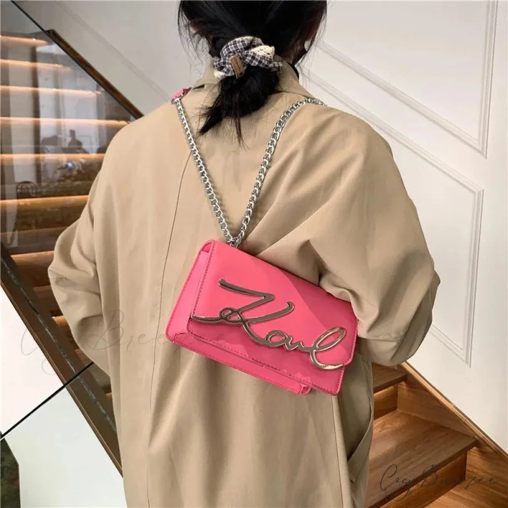 Retro Zipper Square Shoulder Tote Bag shoulder-250126