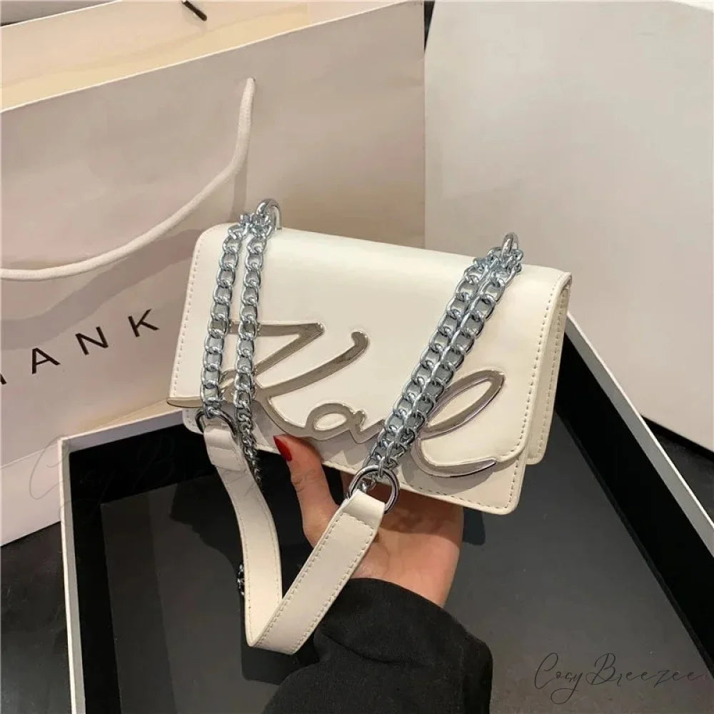 Retro Zipper Square Shoulder Tote Bag shoulder-250126
