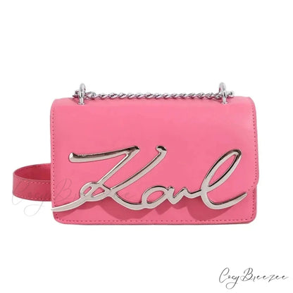 Retro Zipper Square Shoulder Tote Bag Pink shoulder-250126