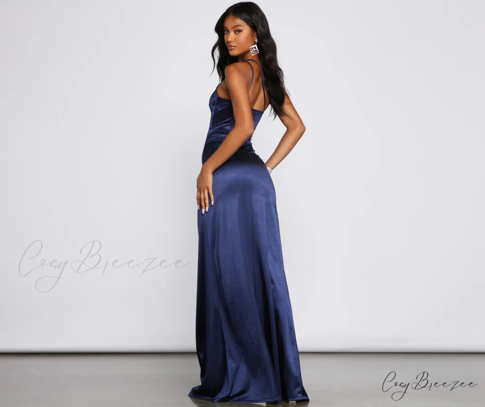 Rhiannon Elegant Satin Dress