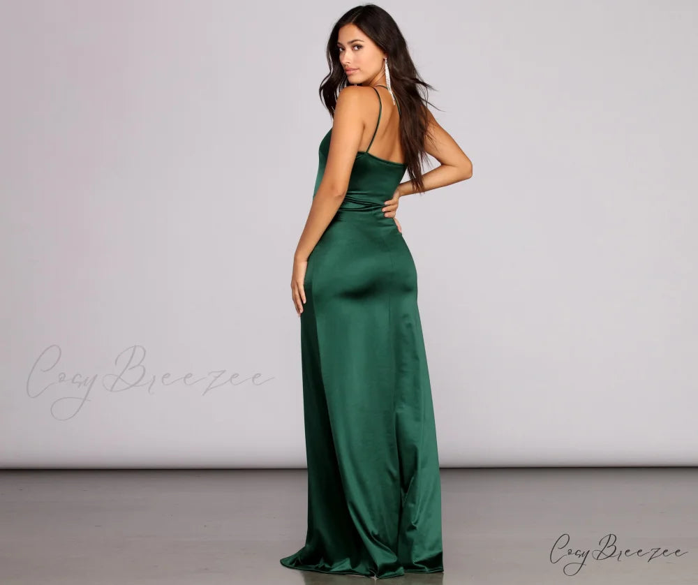 Rhiannon Elegant Satin Dress