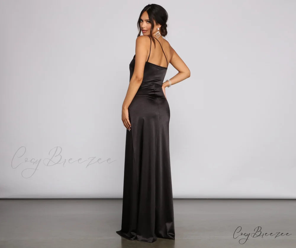 Rhiannon Elegant Satin Dress