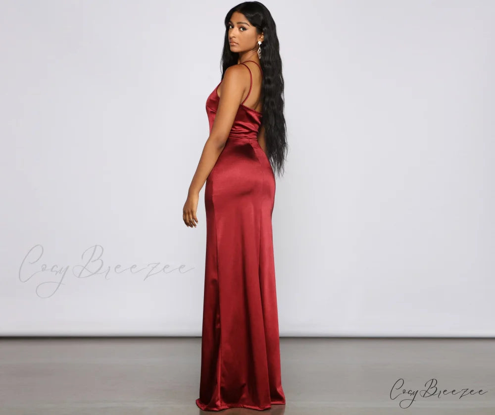Rhiannon Elegant Satin Dress