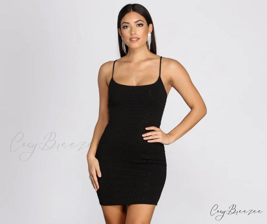 Rhine And Stylish Dine Mini Dress BLACK / XS