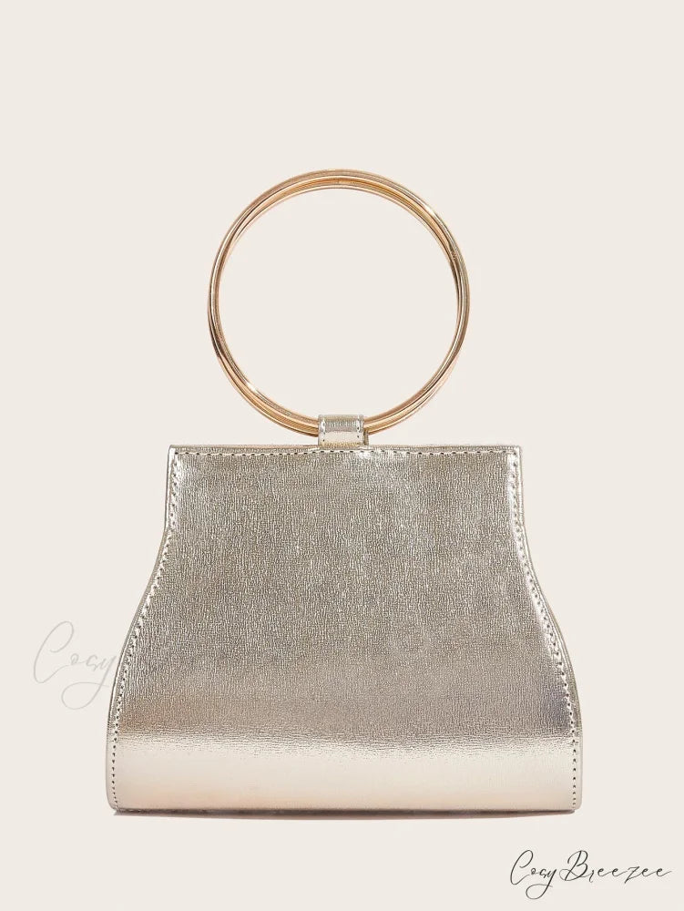 Rhinestone PU Leather Party Wedding Fashion Clutch Bag Gold clutchbag-250126