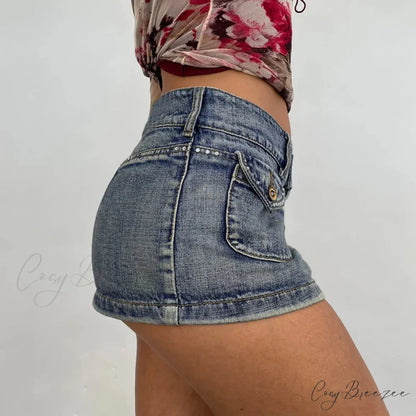 Rhinestone Punk Pocket Skirt skirts-250223