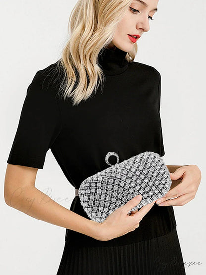 Rhinestone Square Purse Designer Bag clutchbag-250126