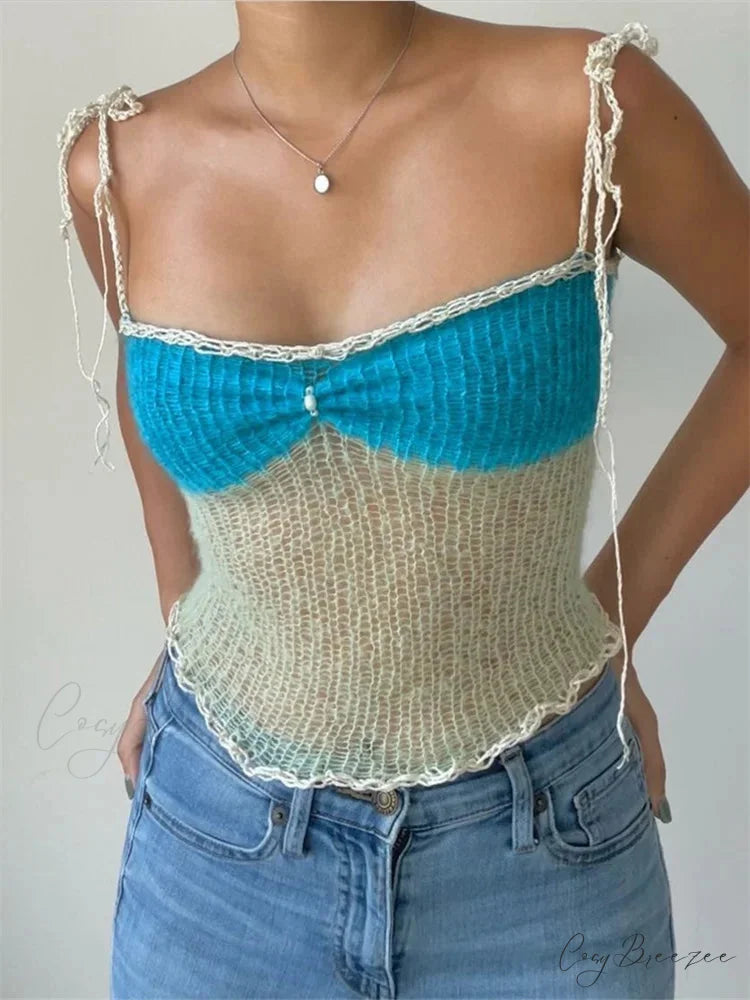 Rib Knit Cutout Slim Crop Top croptop-250223
