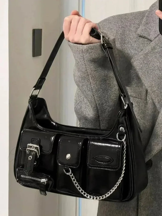 Richme Punk Chain Crossbody Shoulder Bag shoulder-250126