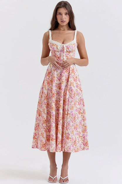 Romance Reason Floral Trendy Print Midi Dress