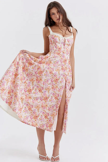 Romance Reason Floral Trendy Print Midi Dress