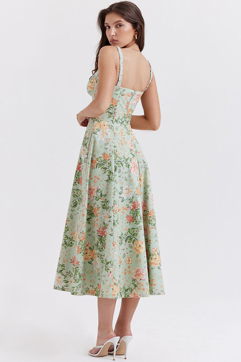 Romance Reason Floral Trendy Print Midi Dress