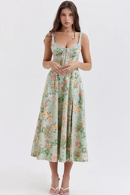 Romance Reason Floral Trendy Print Midi Dress