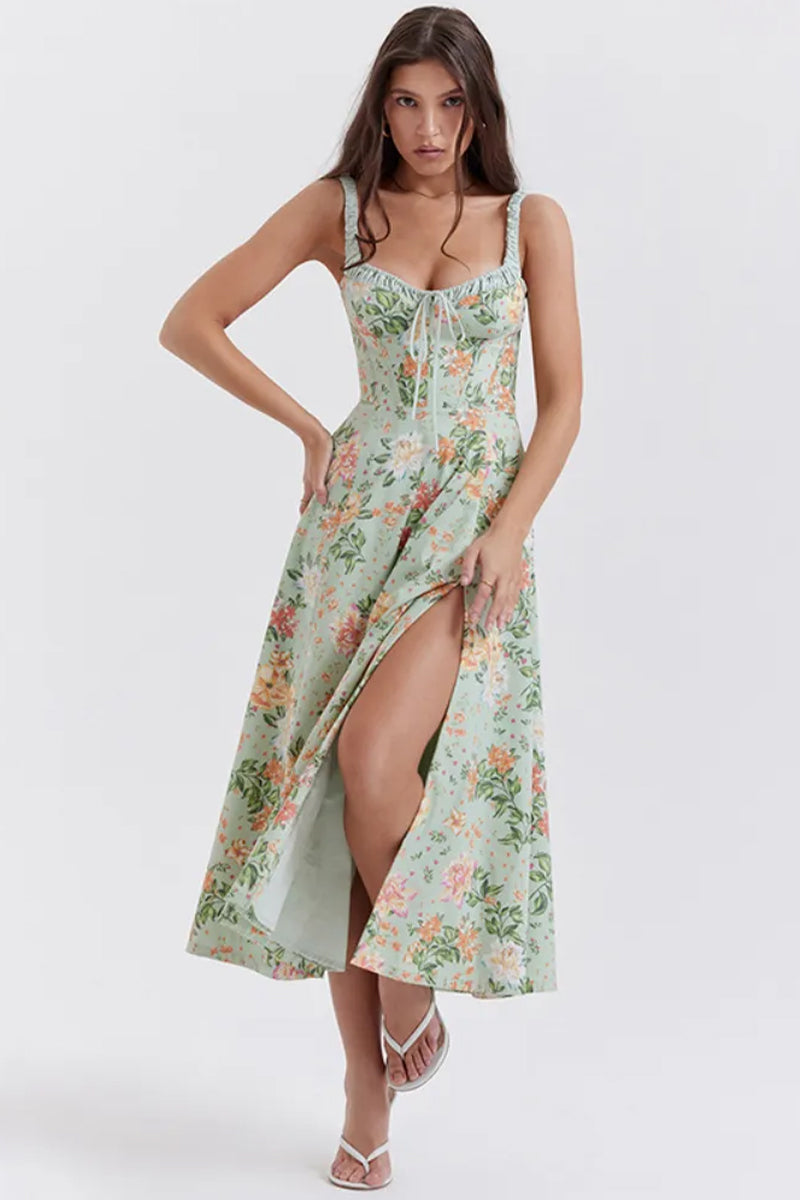 Romance Reason Floral Trendy Print Midi Dress