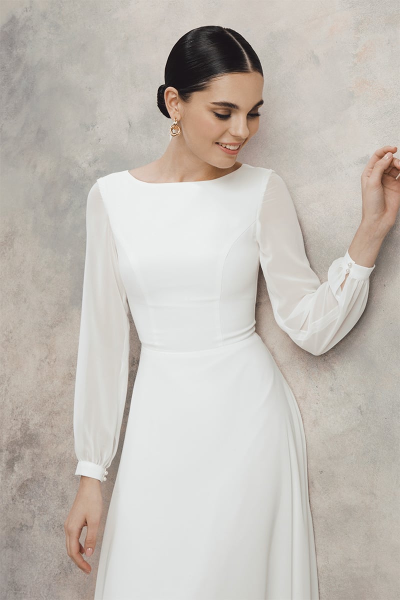 Romantic Moments Long Trendy Sleeve Midi Dress