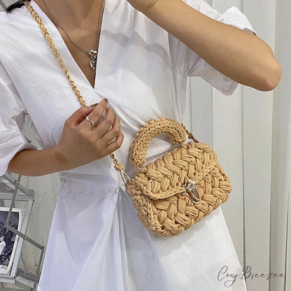 Rope Knitting Designer Crossbody Handbag handbag-250126