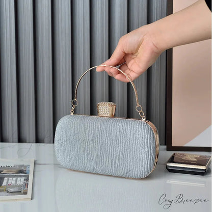 Rose Gold Sequin Evening Clutch silver clutchbag-250126