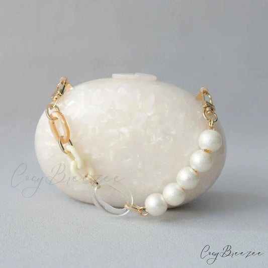 Round Acrylic Party Clutch wristlet-250126