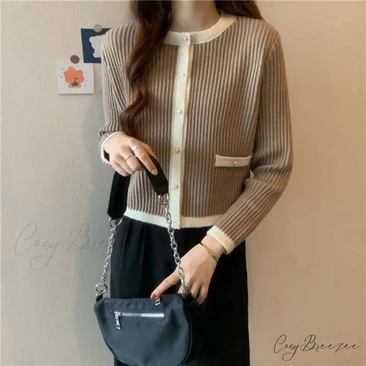 Round Neck Button Fashion Cardigan cardigans-241228