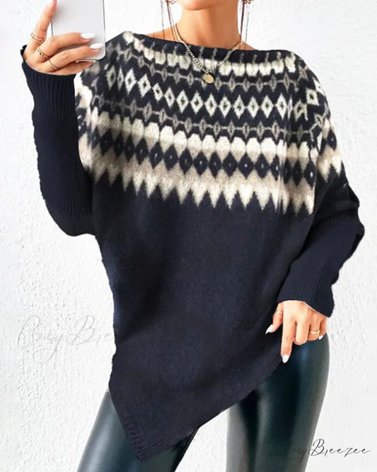 Round neck sweater Navy Blue / S