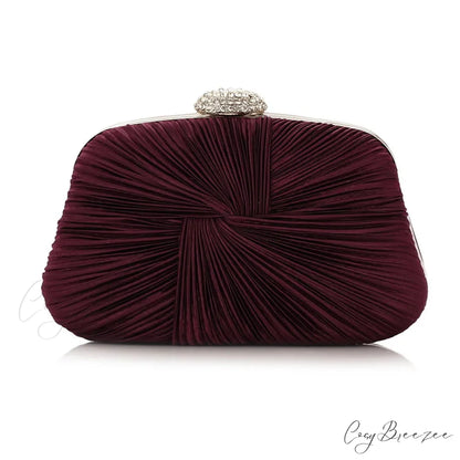 Royal Blue Pleat Pillow Shaped Clutch Bag Wedding Bridal Party Purse Purple clutchbag-250126