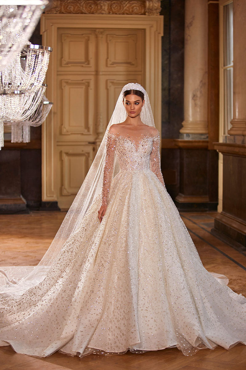 Royal Frances Graceful Beaded Wedding Dress