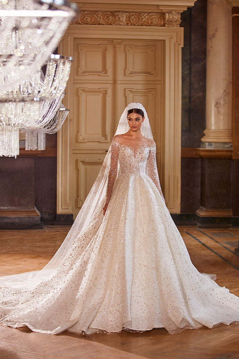 Royal Frances Graceful Beaded Wedding Dress