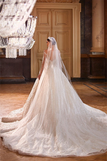 Royal Frances Graceful Beaded Wedding Dress