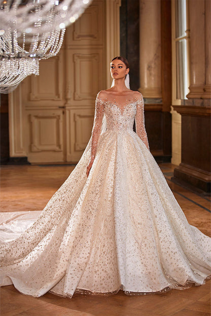 Royal Frances Graceful Beaded Wedding Dress