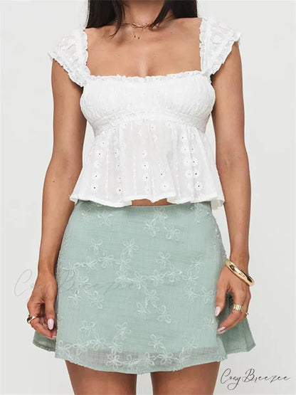 Ruched Casual Lace Edgy Aesthetic Crop Top croptop-250126