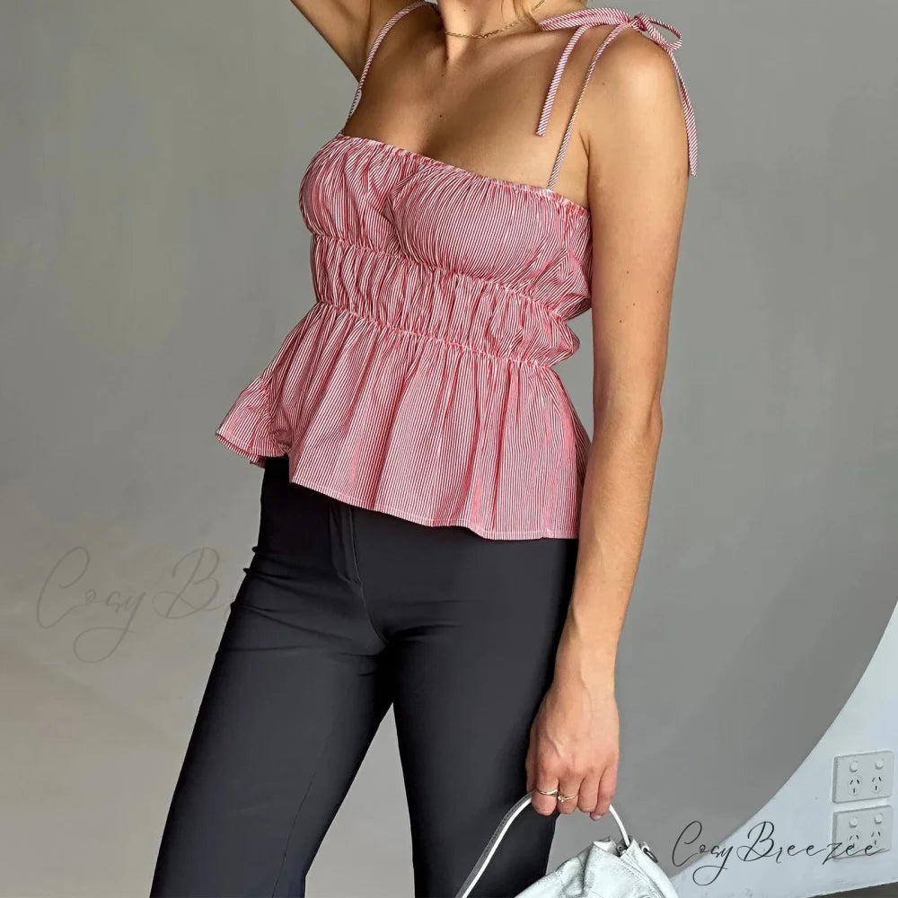 Ruched Open Back Slim Crop Top croptop-250223