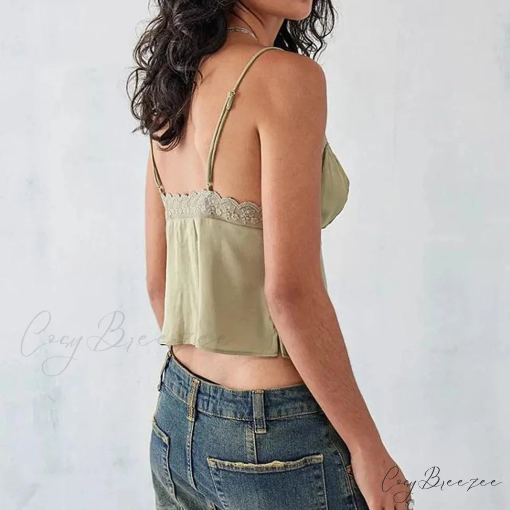 Ruched V-Neck Solid Crop Top croptop-250223