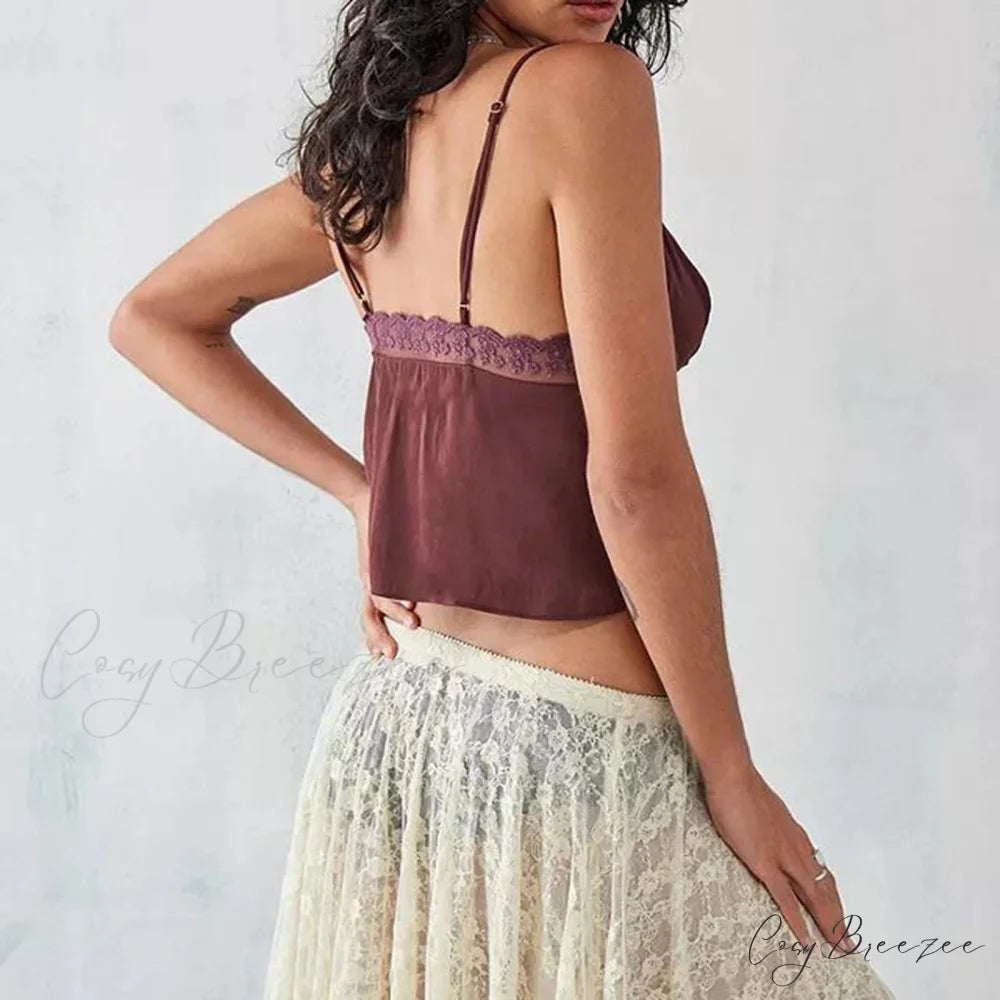 Ruched V-Neck Solid Crop Top croptop-250223