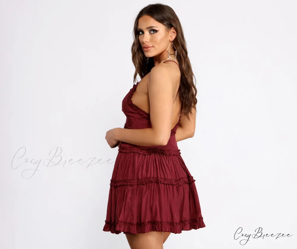 Ruffle Ride Stylish Skater Dress