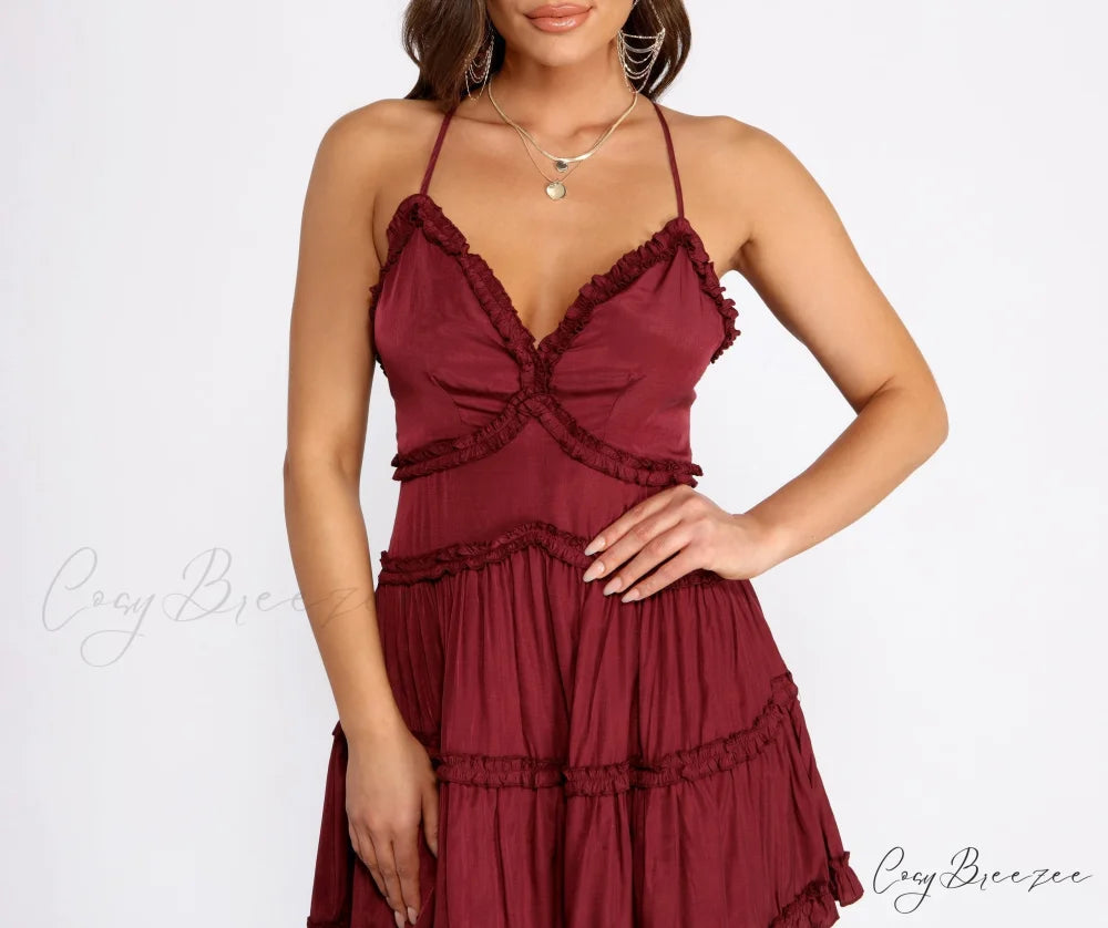 Ruffle Ride Stylish Skater Dress