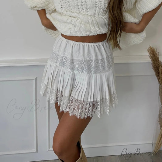 Ruffled Hem Layered Micro Skirt skirts-250223