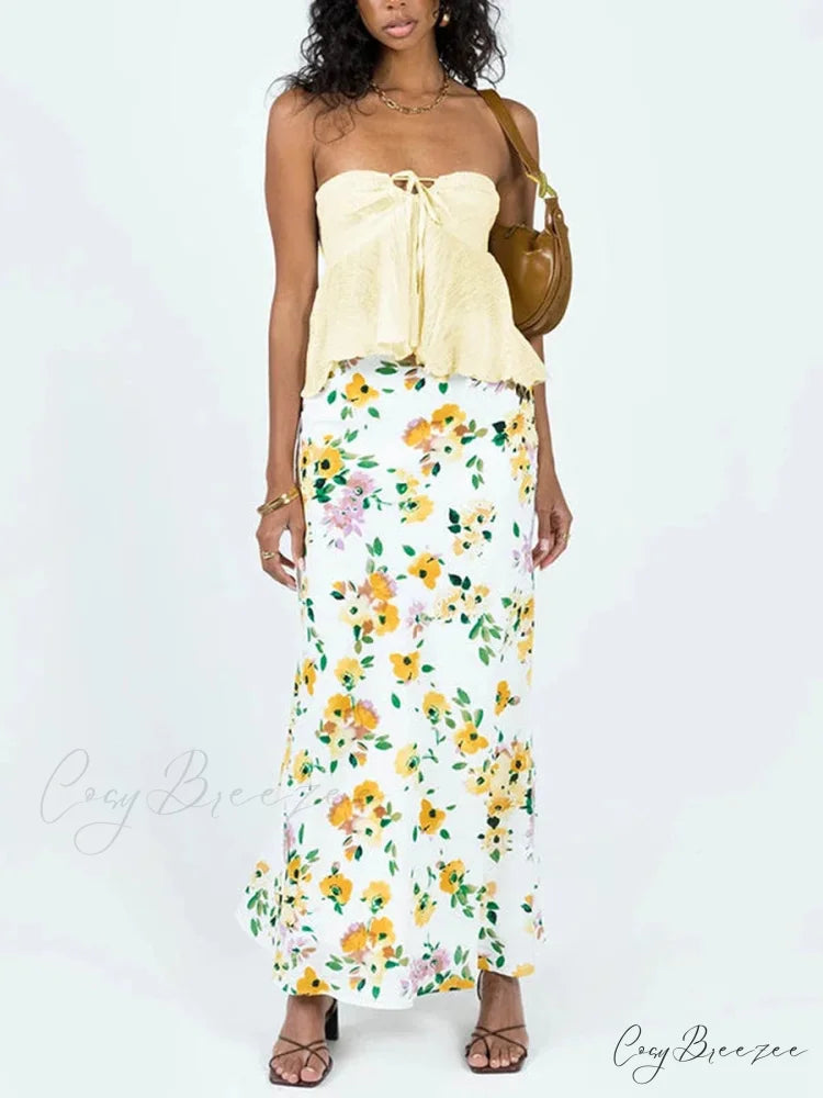 Ruffled Off-Shoulder Crop Top croptop-250223