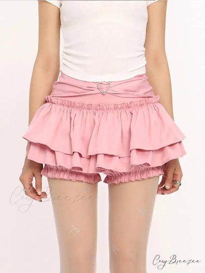 Ruffled Slim Layer Cake Skirt skirts-250223