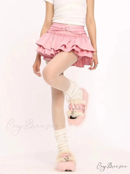 Ruffled Slim Layer Cake Skirt skirts-250223