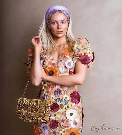 Ruffles Colorful Sling Mini Dress
