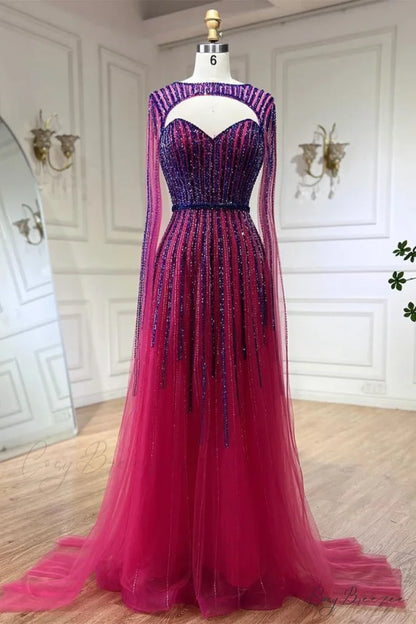 Runway Evening Graceful Beaded Maxi Dress