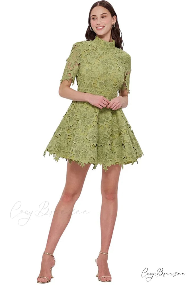 Samira Lace Graceful Mini Dress