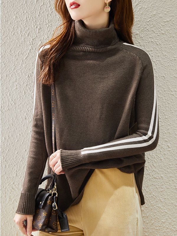 Cosybreezee - Barbara Ruffles Long Sleeve Turtleneck Woman Sweater