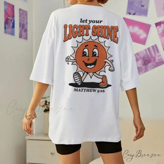 Script Cartoon Back Print Tee WHITE / S t-shirt-250223