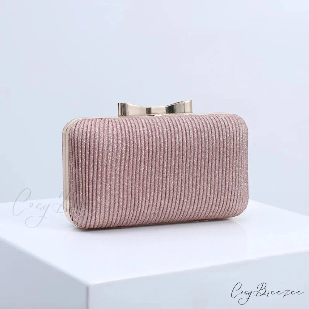 Sequined Banquet Evening Clutch Lotus color wristlet-250126