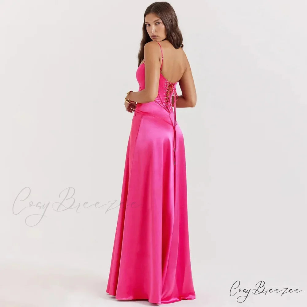 Sexy Bandage Lace Up Sleeveless Party Robe Maxi Dress